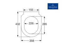 MEDIDAS ASIENTO y TAPA INODORO SLIMSEAT AVENTO VILLEROY & BOCH